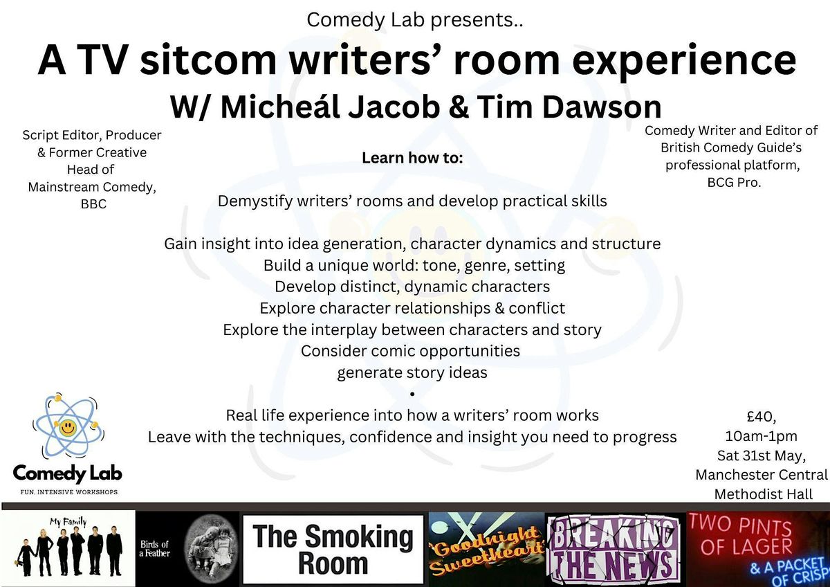 A professional Writers’ Room Experience - Comedy Lab presents..., 31 May | Event in Manchester | AllEvents