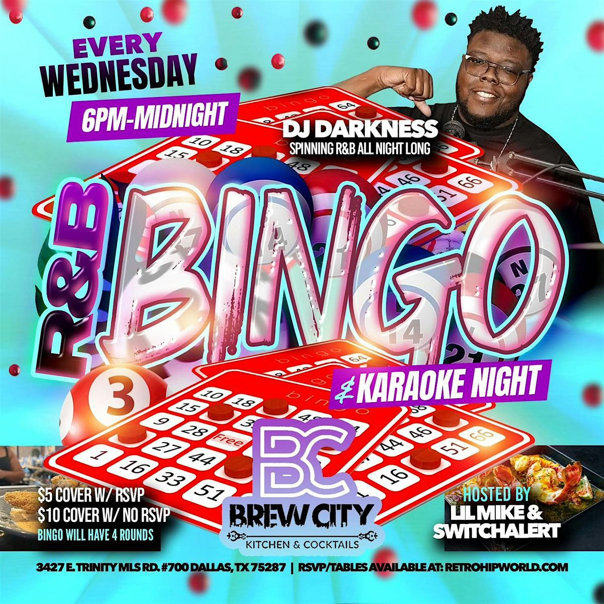 WEDNESDAY R&B BINGO + KARAOKE NIGHT  @ Brew City, 7 May | Event in Dallas | AllEvents