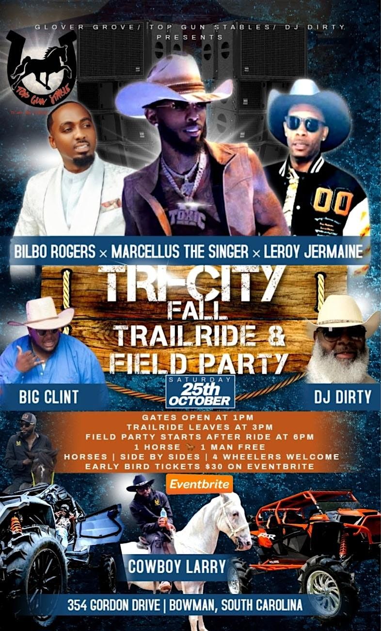 TRI CITY FALL TRAIL RIDE & FIELD PARTY Ft. MARCELLUS THE SINGER  / Dj DIRTY, 25 October | Event in Bowman