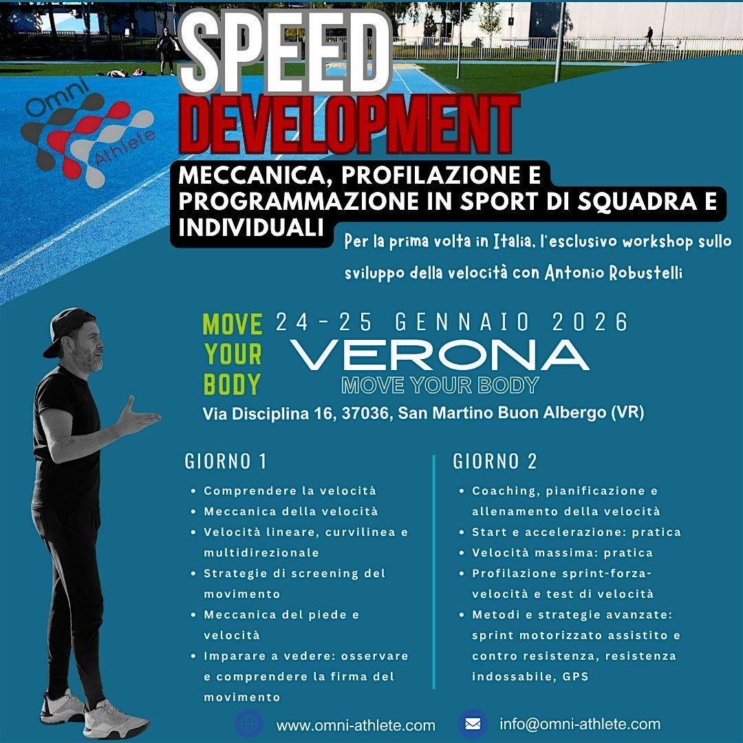 Omniathlete Speed Development Workshop - VERONA, 24 January | Event in San Martino Buon Albergo | AllEvents