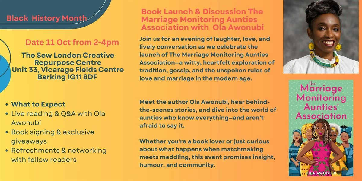 Faith, Identity & Fiction: A Heartfelt Afternoon with Ola Awonubi, 11 October | Event in Barking | AllEvents