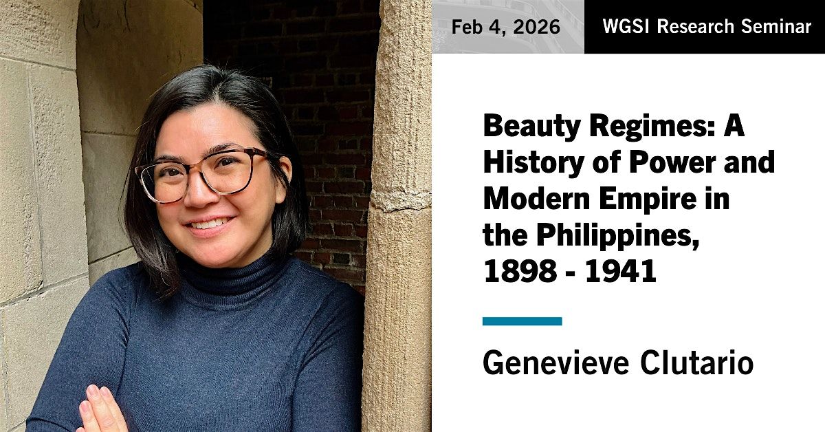 WGSI Research Seminar | Genevieve Clutario, 4 February | Event in Toronto | AllEvents
