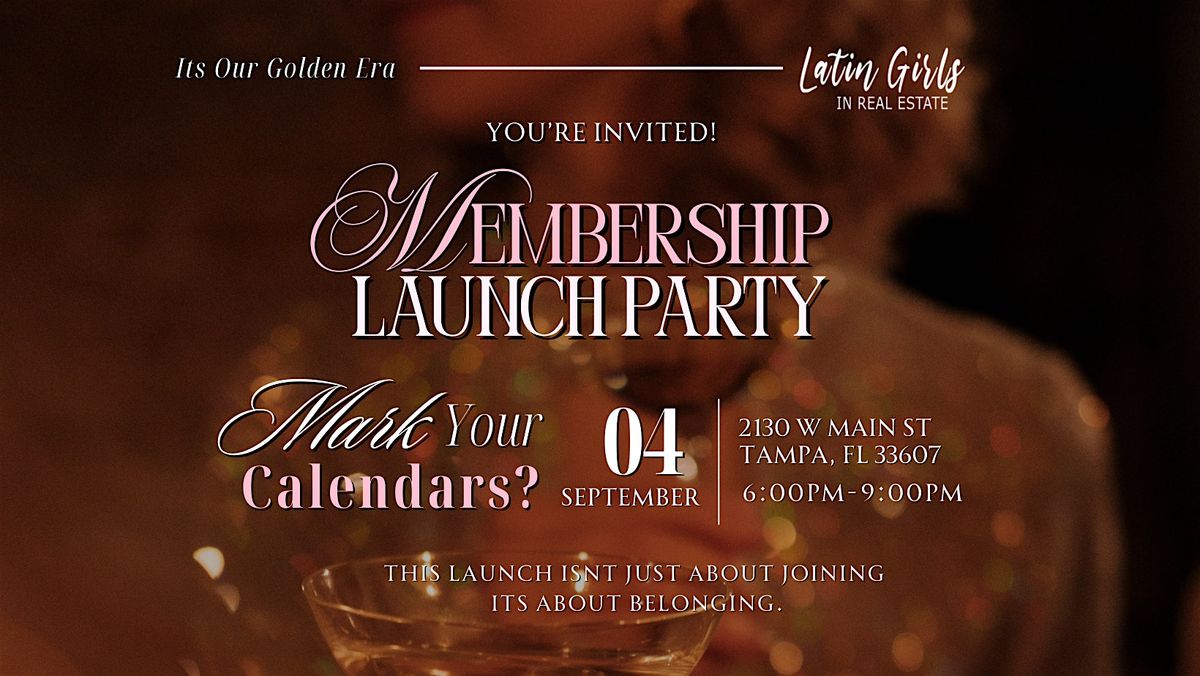 LGIRE MEMBERSHIP LAUNCH PARTY, 4 September | Event in Tampa | AllEvents