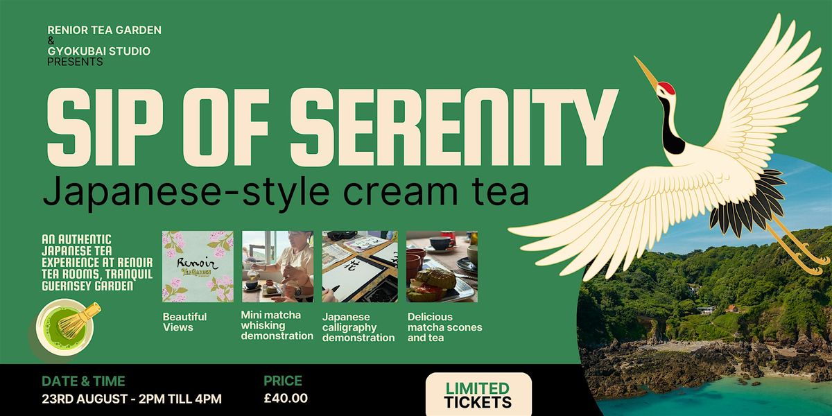 Sip of  Serenity - Japanese-style cream tea, 23 August | Event in Guernsey | AllEvents