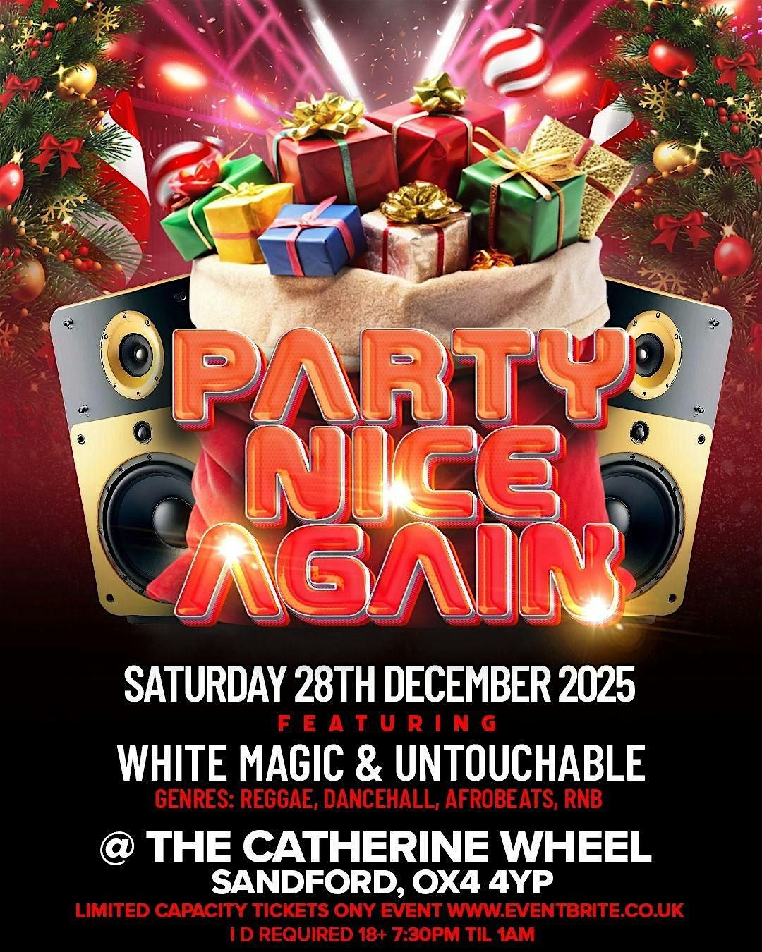 PARTY NICE AGAIN FESTIVE EDITION, 28 December | Event in Sandford-on-Thames | AllEvents