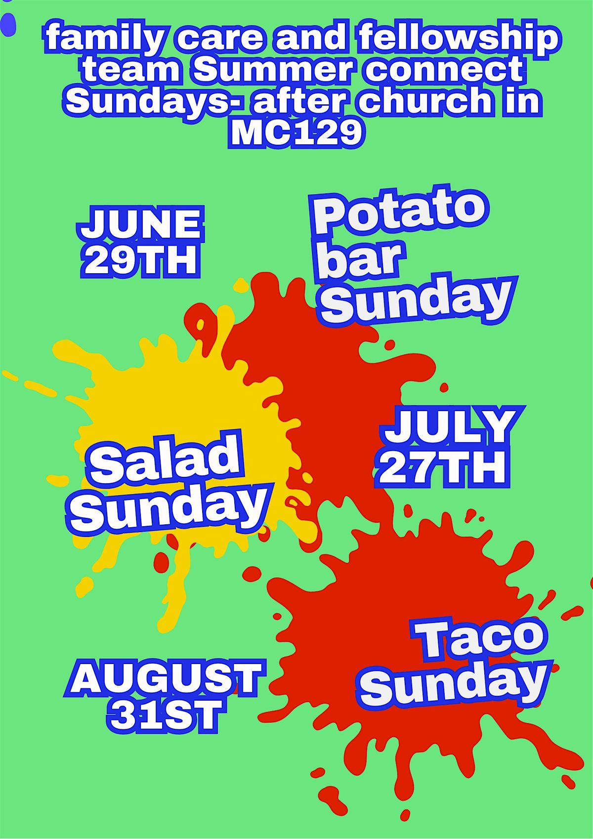 Connect Sunday; Taco Sunday at Gateway Church, 31 August | Event in Portland | AllEvents