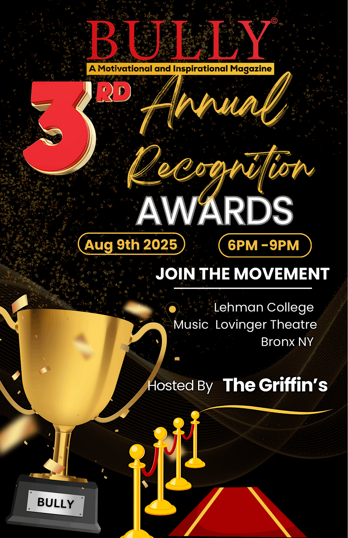 Bully Magazine 3rd Annual Recognition Awards, 9 August | Event in The Bronx | AllEvents
