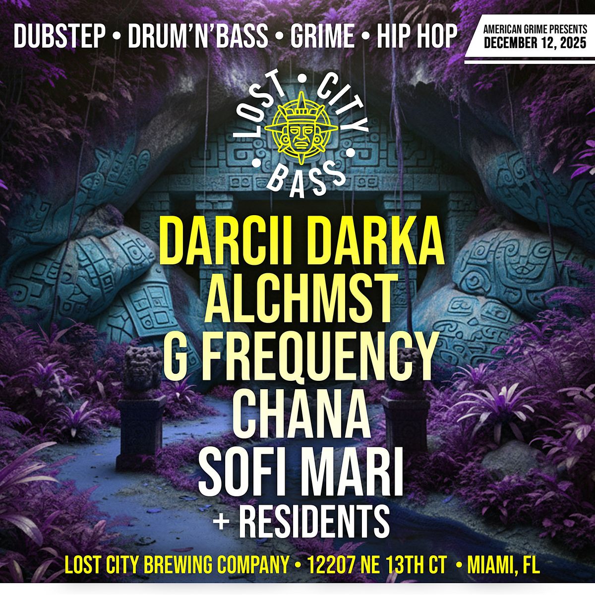 AG Presents Lost City Bass VII, 12 December | Event in North Miami | AllEvents