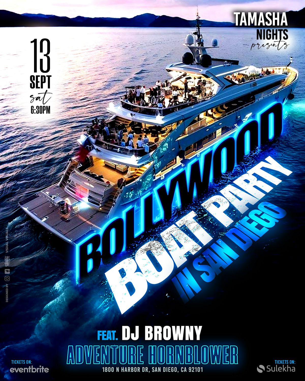 SAN DIEGO’S ANNUAL BOLLYWOOD CRUISE | SEP 13 | DJ BROWNY, 13 September | Event in San Diego | AllEvents