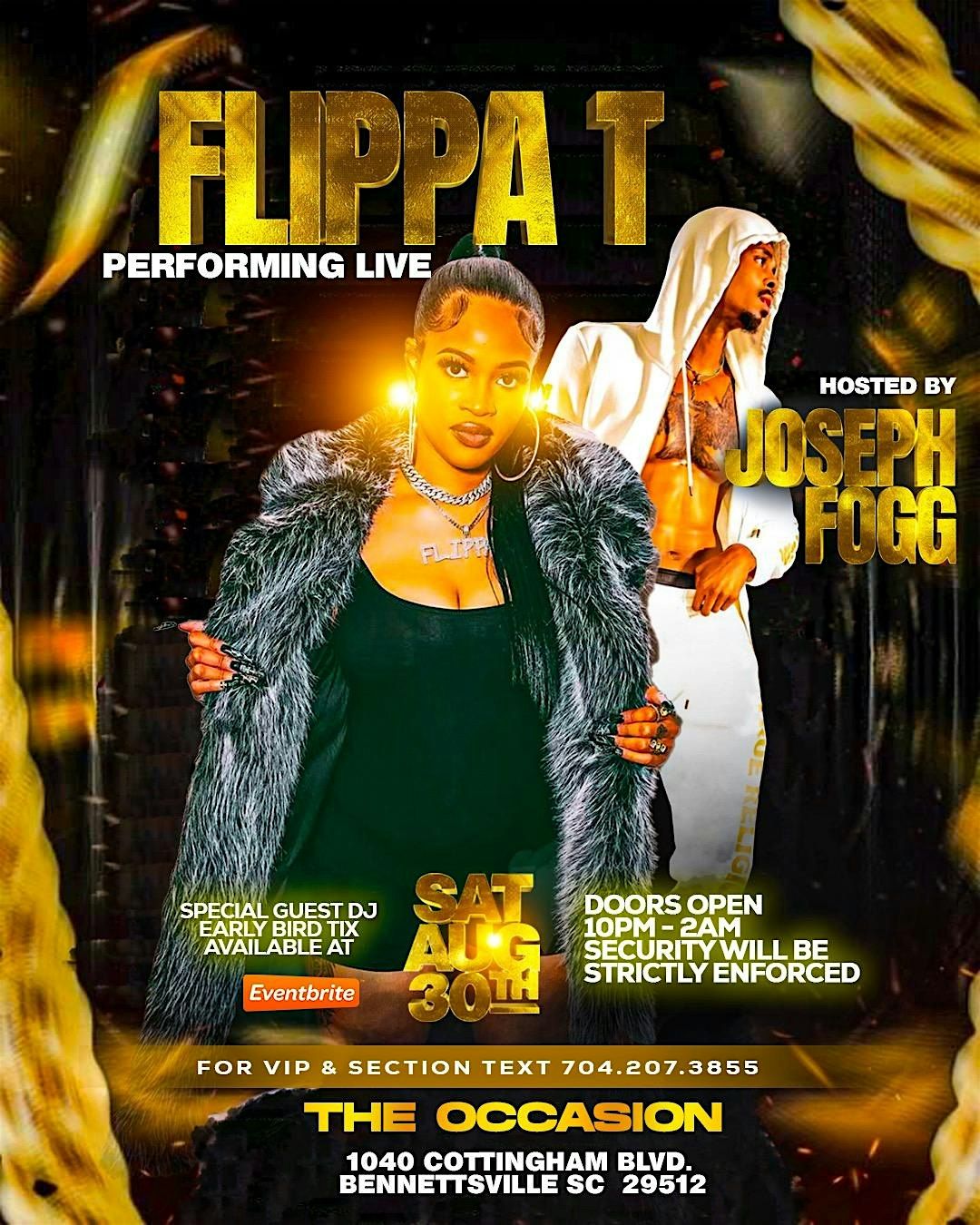 Live performance by Flippa T hosted by Joseph Fogg AKA Mr. Hype me up., 30 August | Event in Bennettsville
