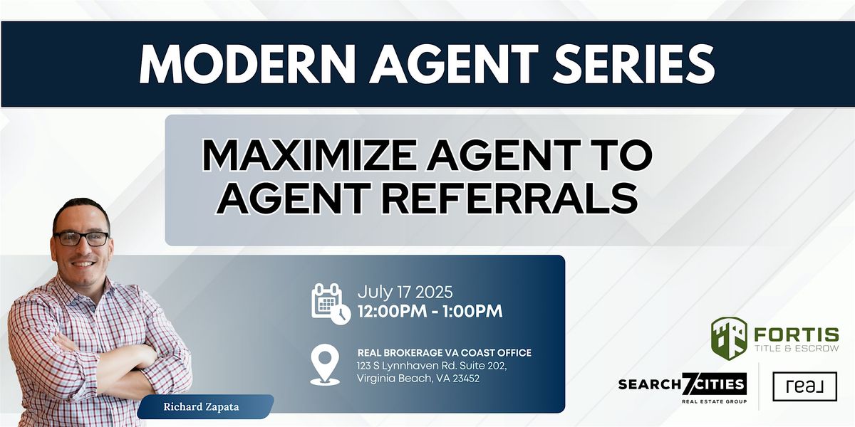 Maximize Agent to Agent Referrals, 17 July | Event in Virginia Beach | AllEvents
