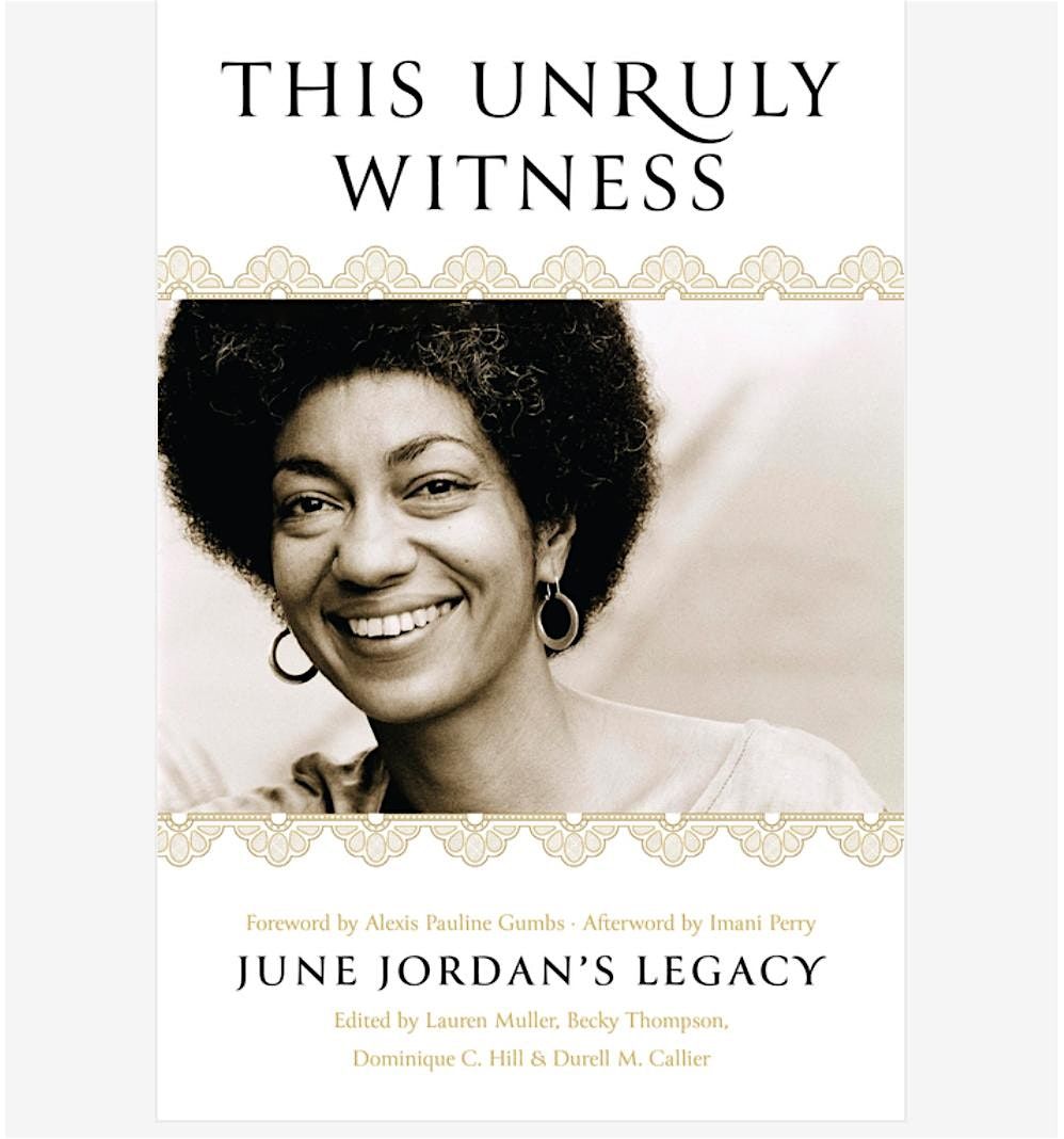 This Unruly Witness: June Jordan's Legacy, 30 November | Event in Provincetown | AllEvents