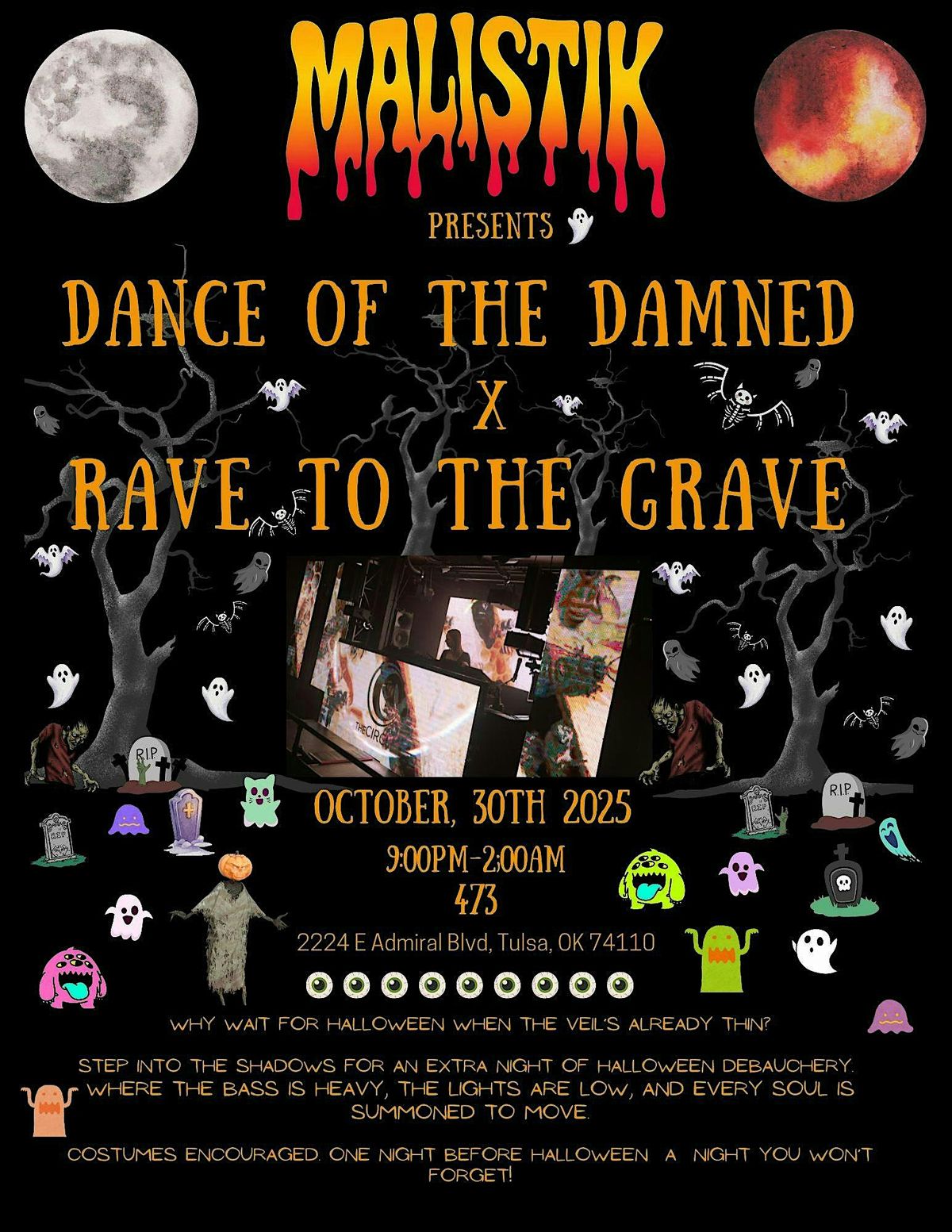 MALiSTiK Presents/// DANCE OF THE DAMNED X RAVE TO THE GRAVE, 30 October | Event in Tulsa | AllEvents