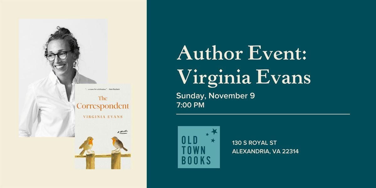 Author Event: Virginia Evans, 9 November | Event in Alexandria | AllEvents