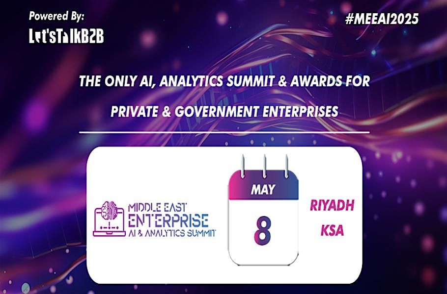 10th Middle East Enterprise AI & Analytics, 8 May | Event in Riyadh | AllEvents