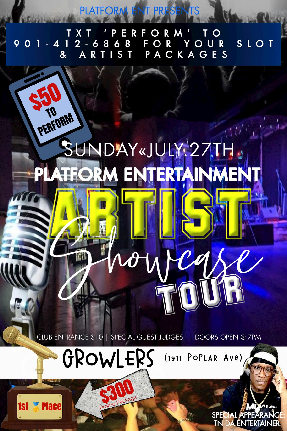 Artist Showcase Tour Performance, 27 July | Event in Memphis | AllEvents