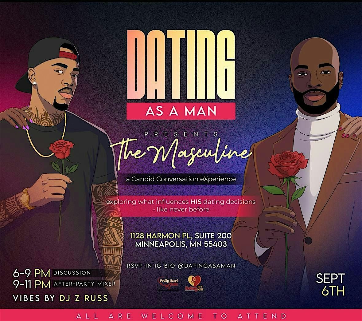Dating as a Man: A Candid Conversation Experience, 6 September | Event in Minneapolis | AllEvents