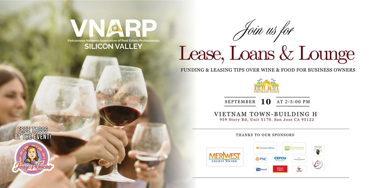 Lease, Loans & Lounge, 10 September | Event in San Jose | AllEvents