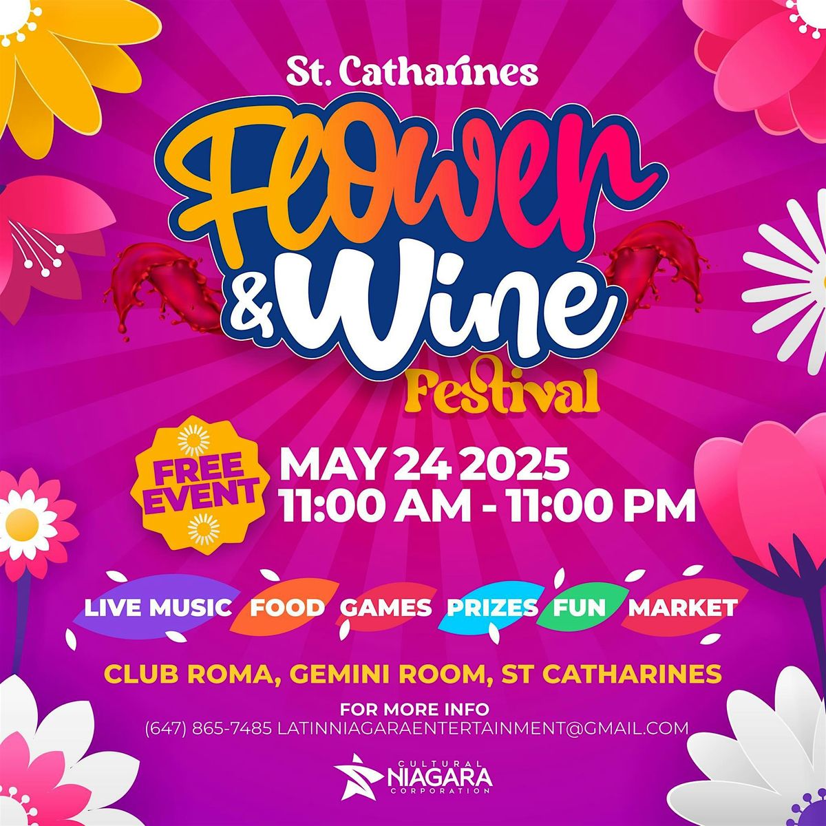 St Catharines Flower & Wine Festival 2025, 24 May | Event in St. Catharines | AllEvents