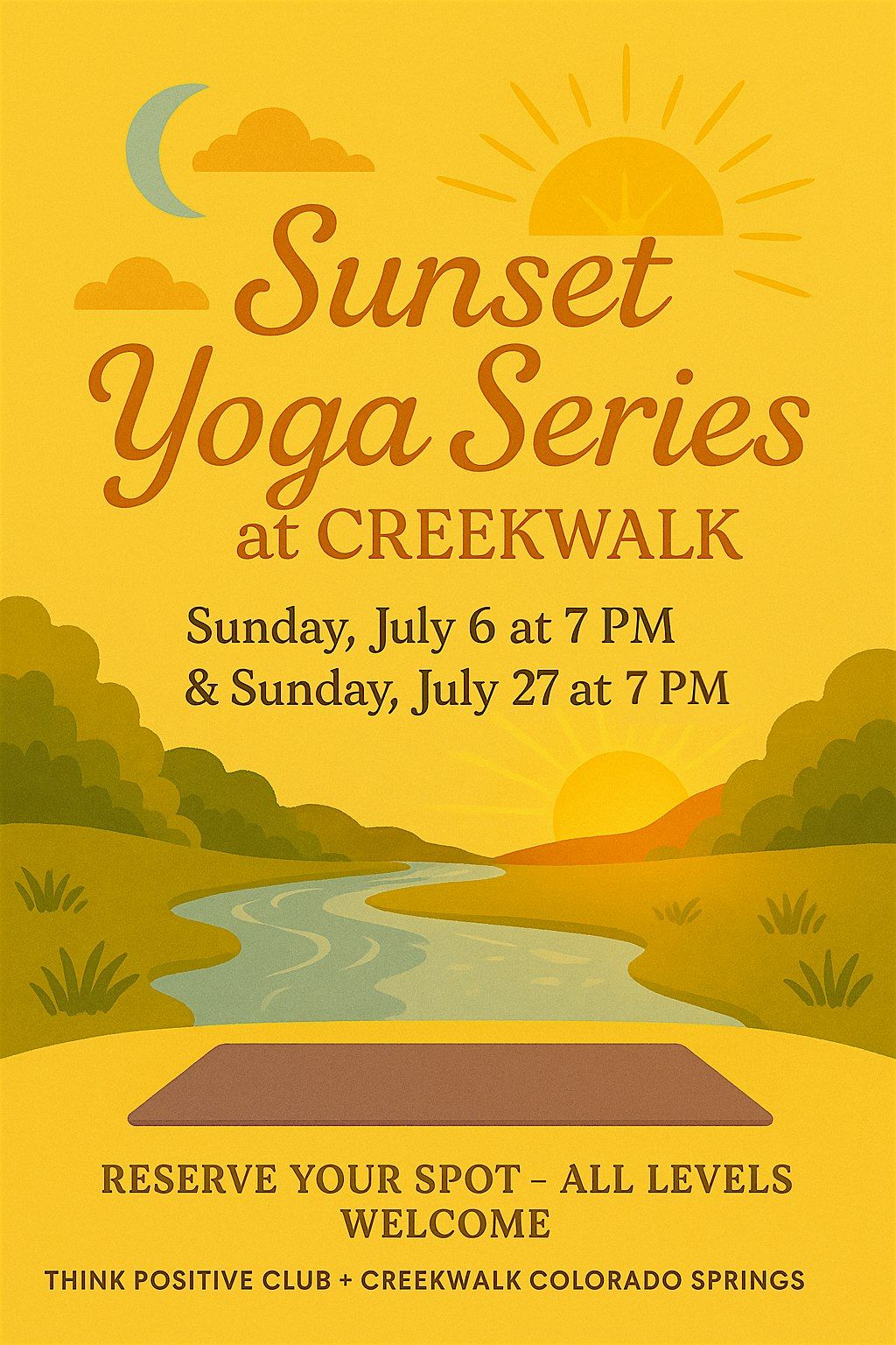 Sunset Yoga Series at Creekwalk – Reset, Recharge, and Relax | Event in Colorado Springs | AllEvents