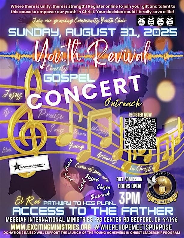 Youth Revival and Gospel Concert: Where Hope Meets Purpose, 31 August | Event in Bedford | AllEvents