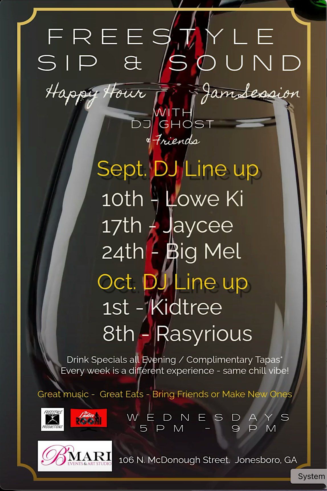 Freestyle Sip & Sound Happy Hour and Jam Session | Event in Jonesboro | AllEvents