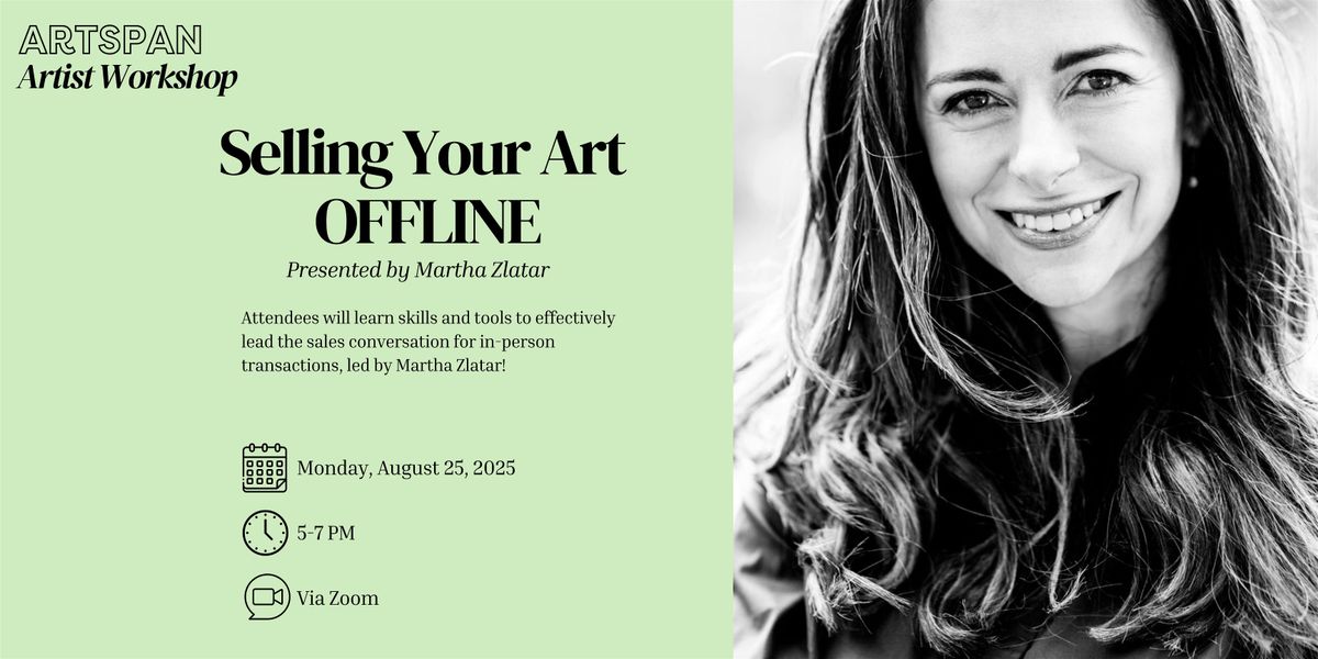 Artist Workshop: Selling Your Art OFFLINE, 25 August | Online Event | AllEvents
