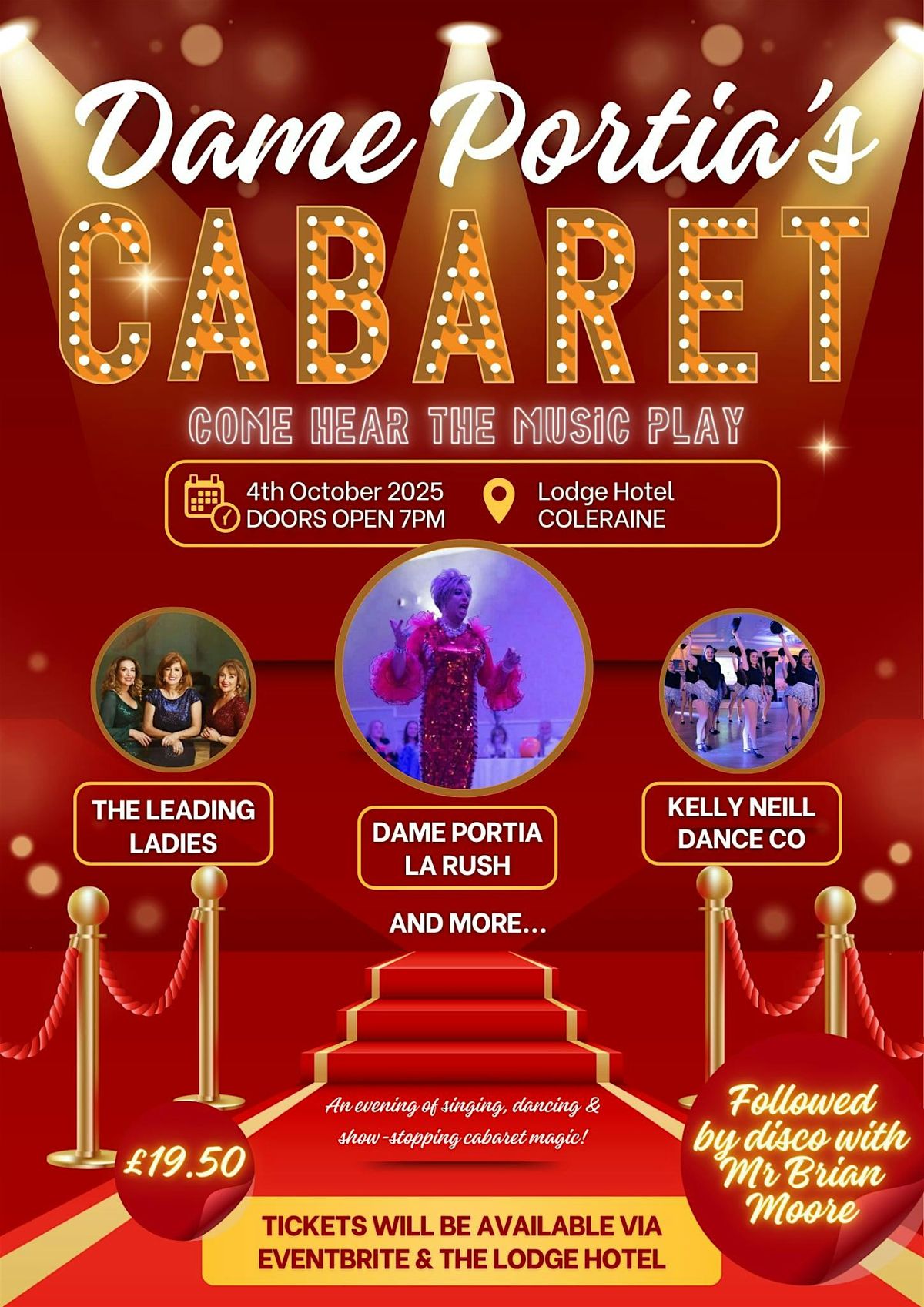Dame Portia’s Cabaret, 4 October | Event in Coleraine | AllEvents