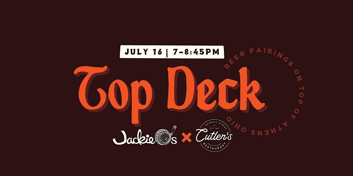 2025 OBW's Top Deck Dinner with Jackie O's and Chef Andrew Rios Wenmoth, 16 July | Event in Athens | AllEvents