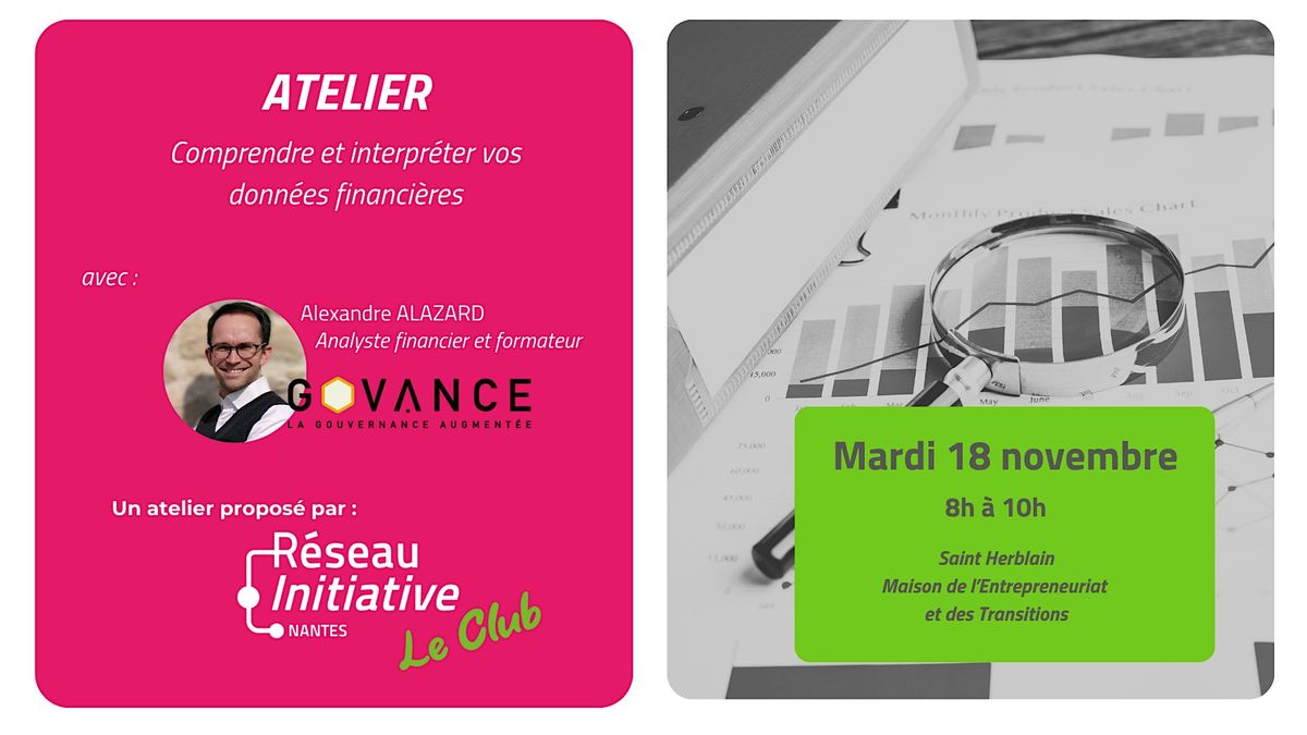 Comprendre et interpréter vos données financières, 18 November | Event in Saint-Herblain | AllEvents