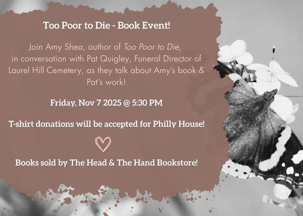 Too Poor to Die: A Book Reading & Discussion, 7 November | Event in Philadelphia | AllEvents