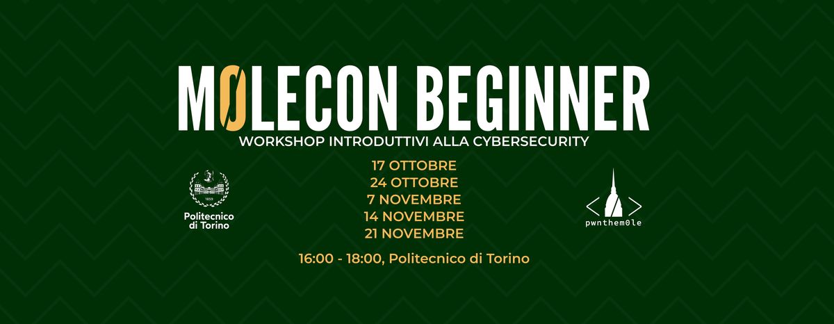 m0leCon Beginner Hacking Workshop 2026 - Incontro 5 | Event in Torino | AllEvents
