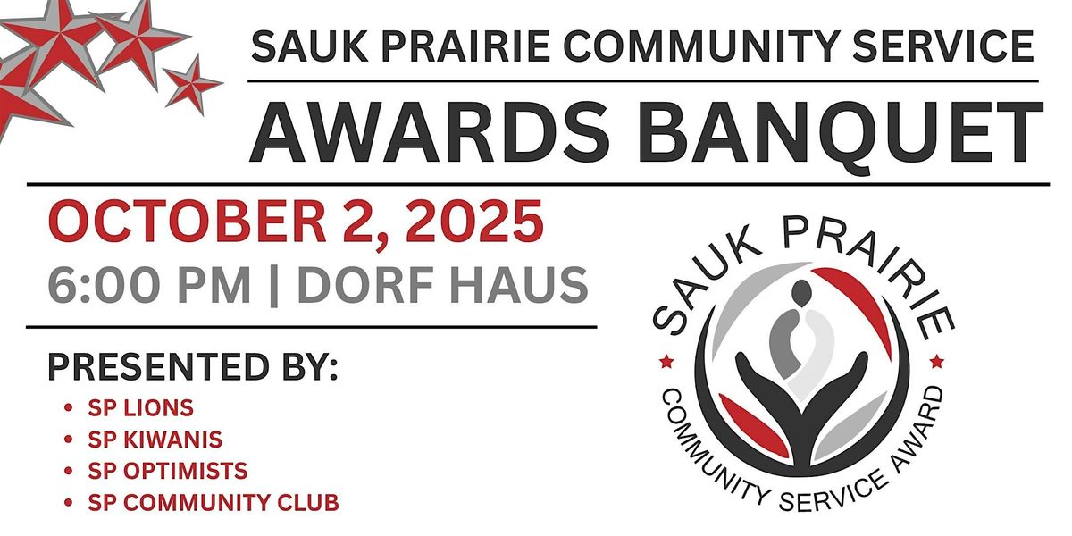 Sauk Prairie Community Service Awards Banquet, 2 October | Event in Sauk City | AllEvents