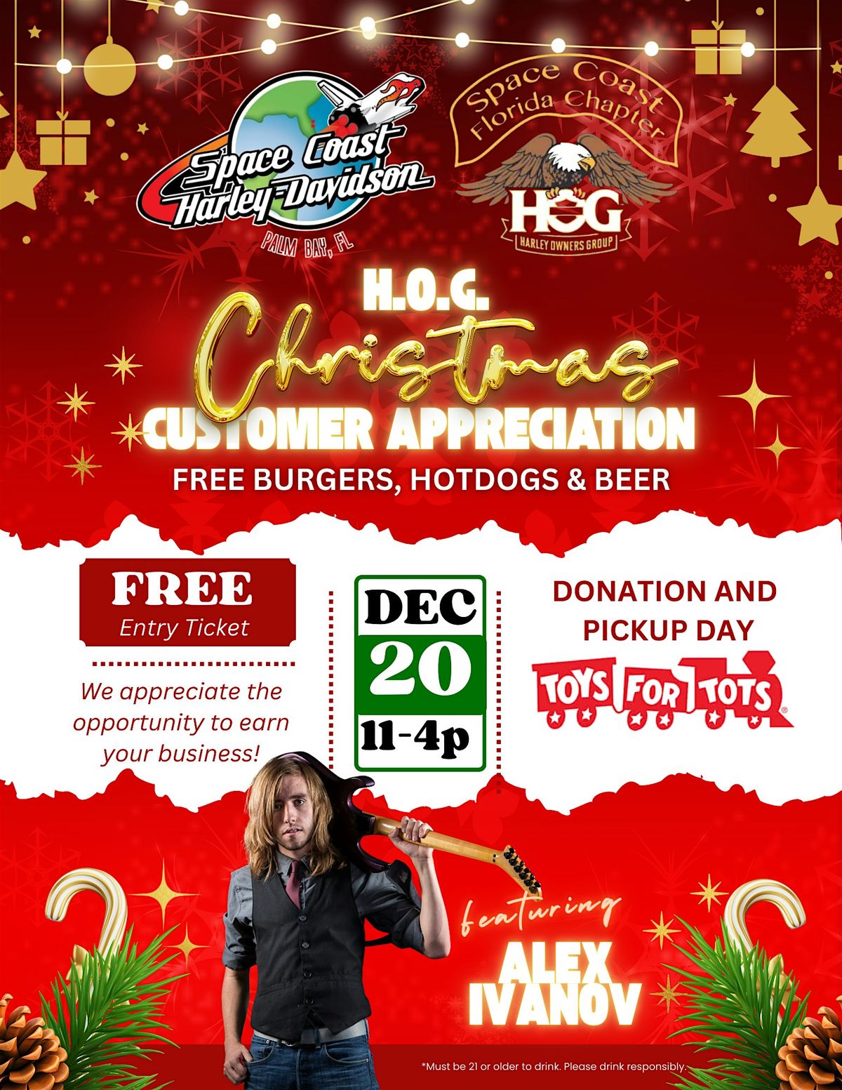 HOG Christmas Customer Appreciation, 20 December | Event in Palm Bay | AllEvents