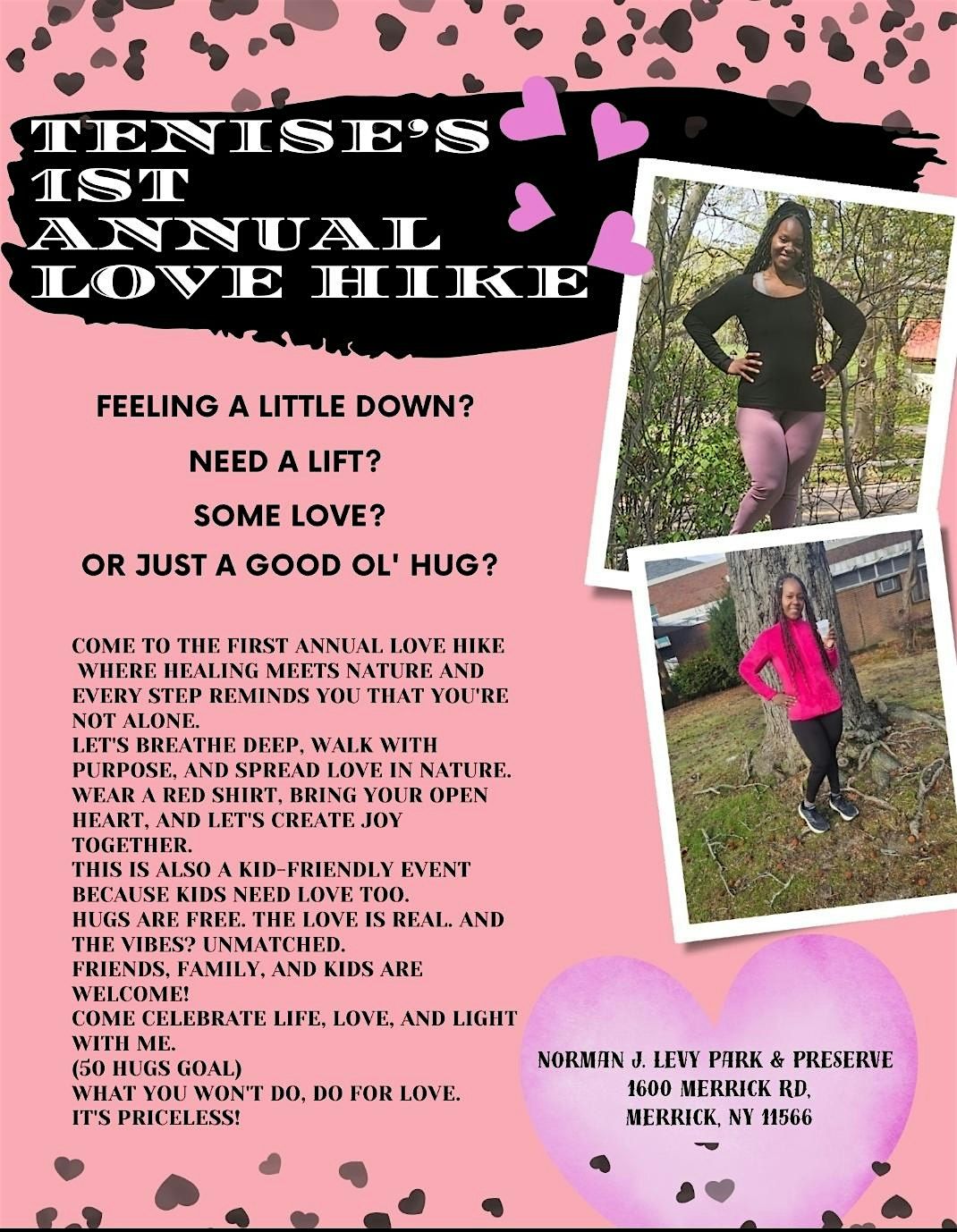 Tenise's 1st Annual Love Hike, 21 June | Event in Merrick | AllEvents