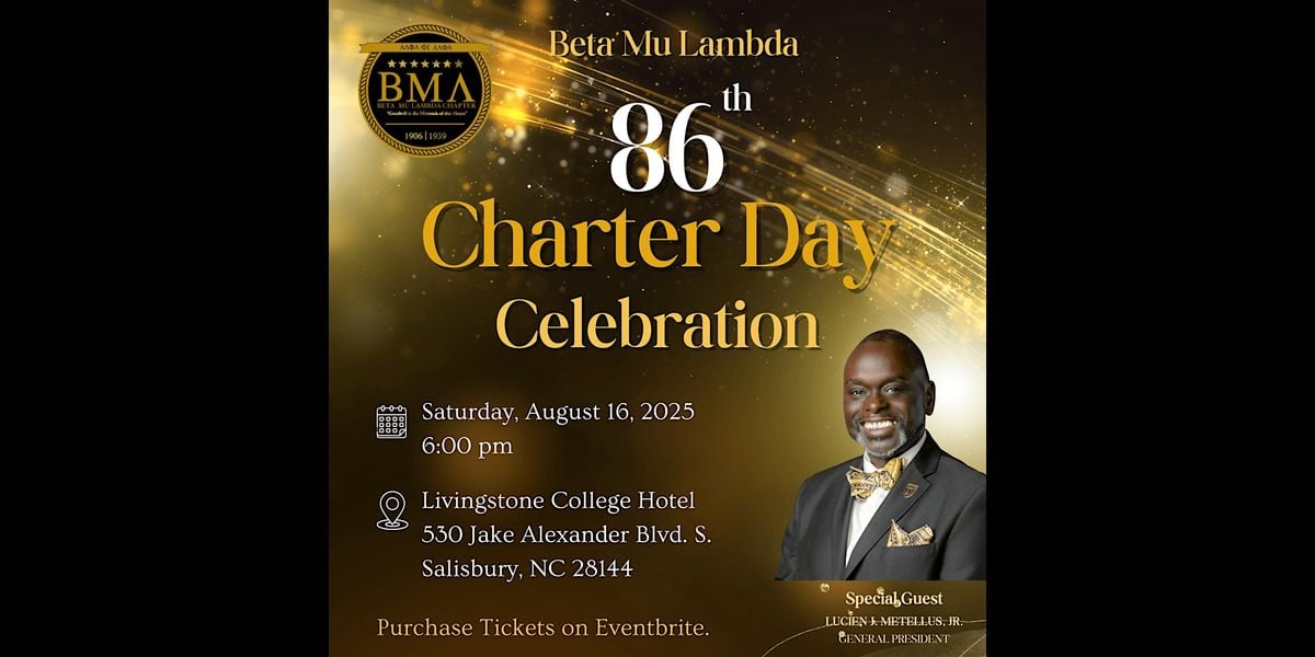 Beta Mu Lambda presents 86th Charter Day Celebration, 16 August | Event in Salisbury | AllEvents