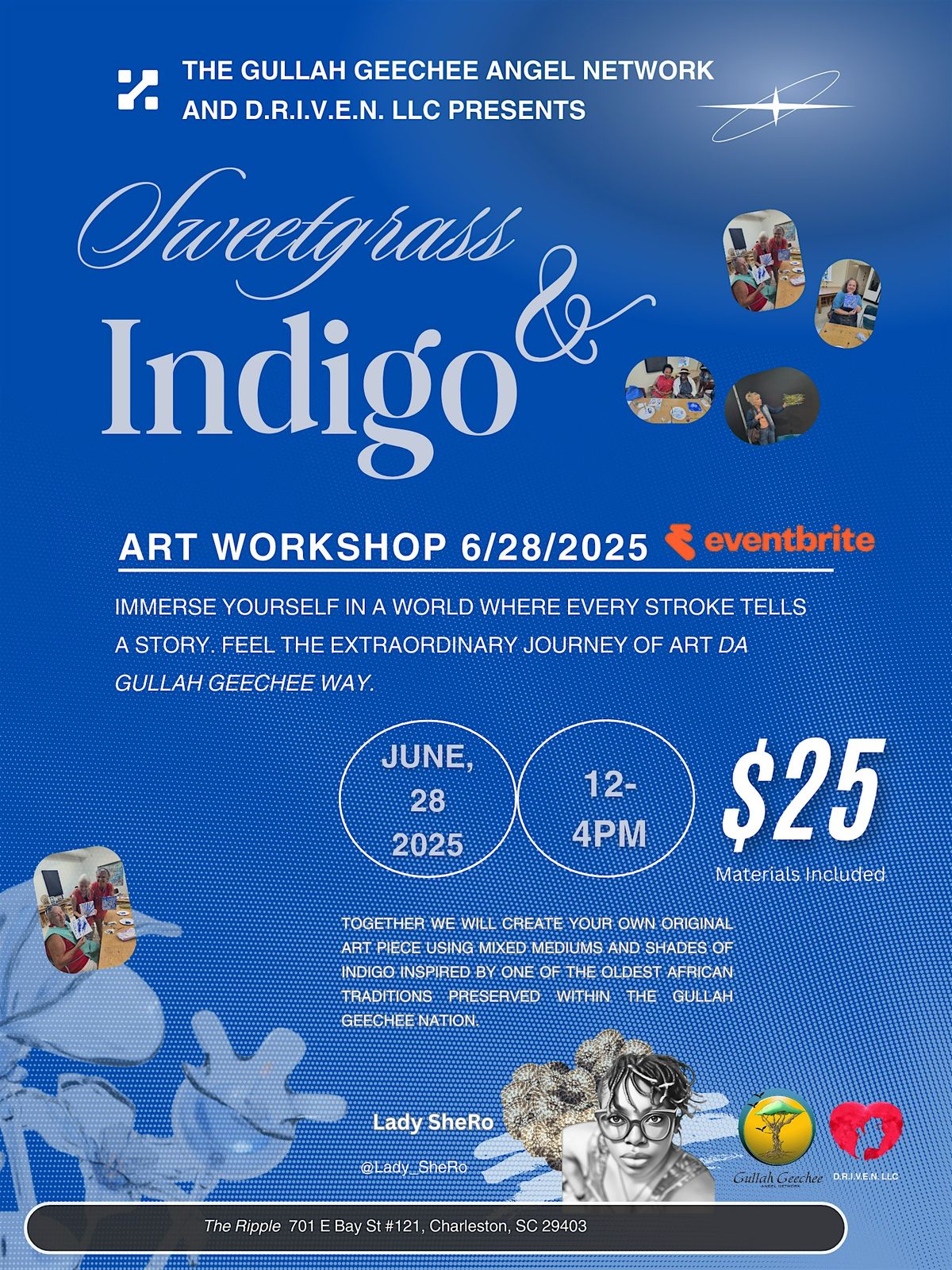 Sweetgrass and Indigo Art Workshop, 28 June | Event in Charleston | AllEvents