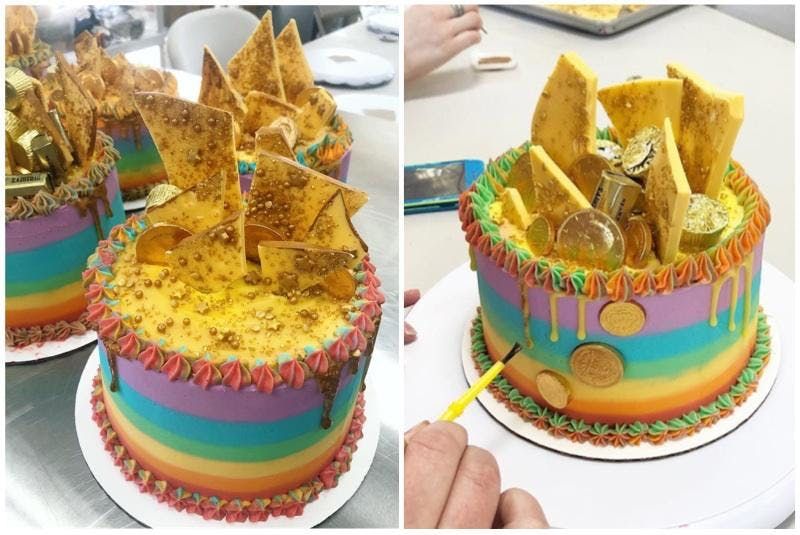 Cake Decorating Pot O Gold Drip Cake At Frans Cake And Candy