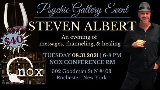 Psychic Gallery Event With Steven Albert Nox Nox Craft Cocktails Comfort Food Pittsford August 31 2021 Allevents In Psychic Fair Rochester Ny March 11 2022