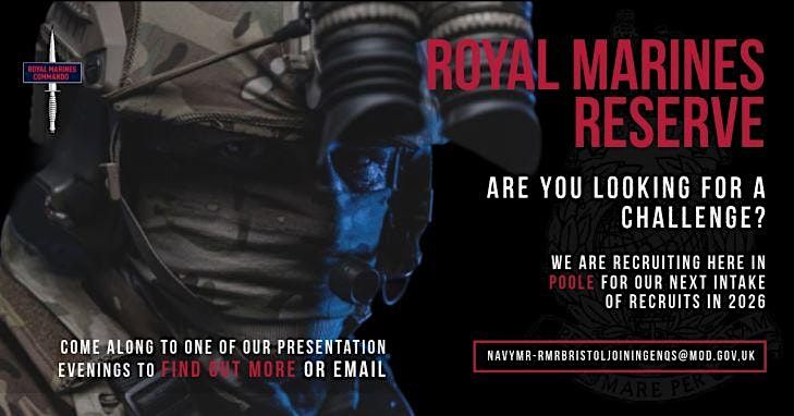 Royal Marines Reserve Recruiting Evening - Poole, 10 December | Event in Wimbourne | AllEvents