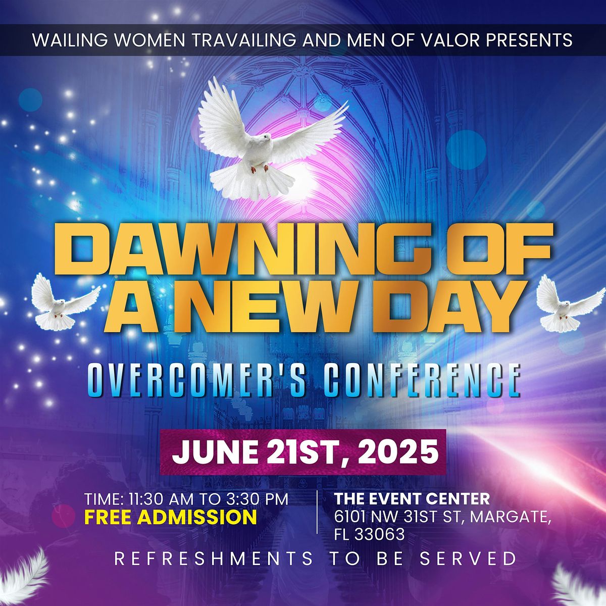 Dawning of A New Day Overcomer's Conference, 21 June | Event in Margate | AllEvents