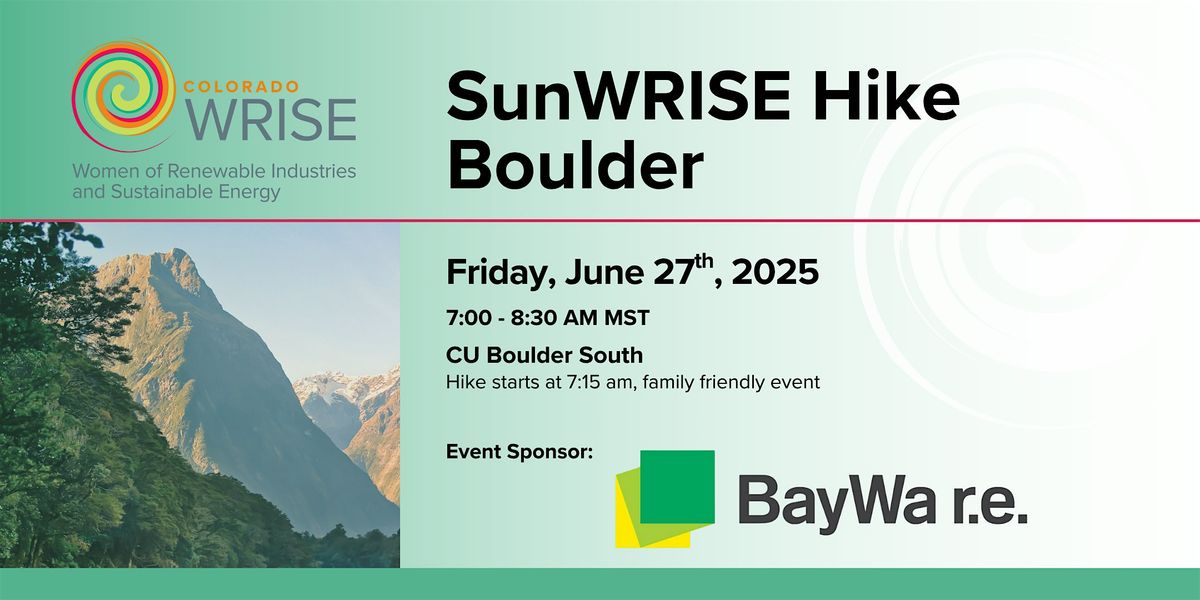 SunWRISE BOULDER hike, 27 June | Event in Boulder | AllEvents
