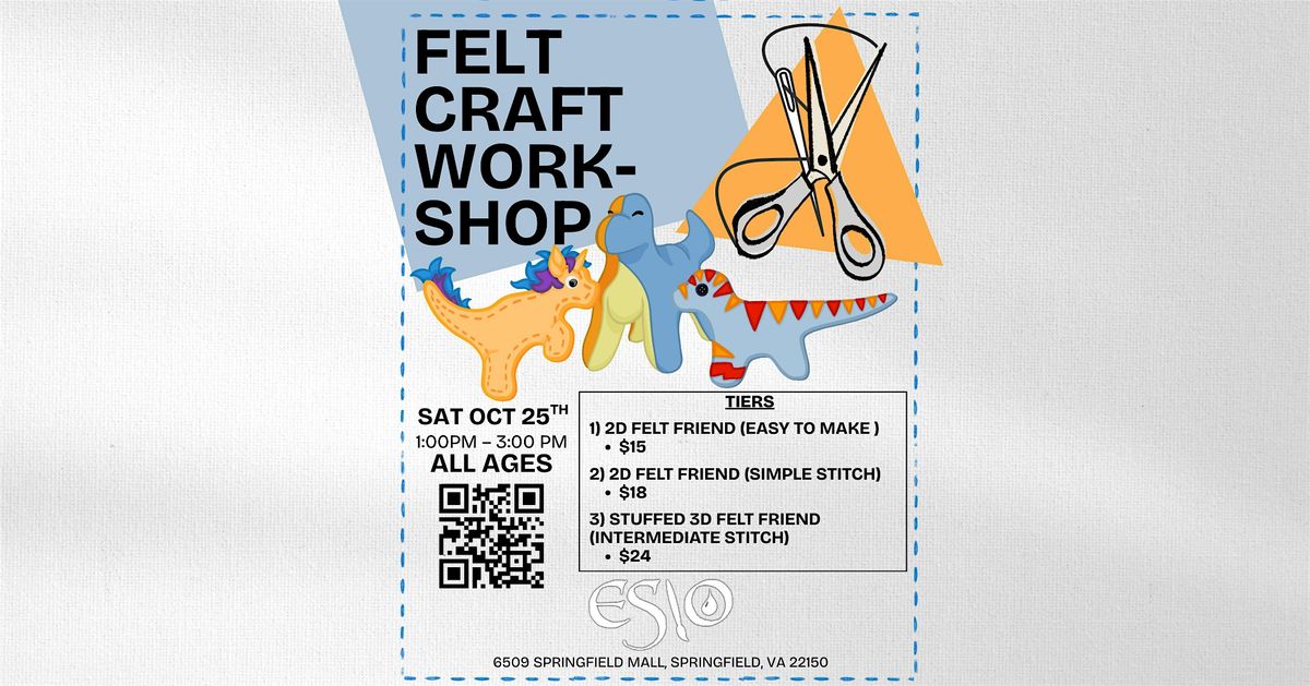 Felt Craft Workshop, 25 October | Event in Springfield | AllEvents