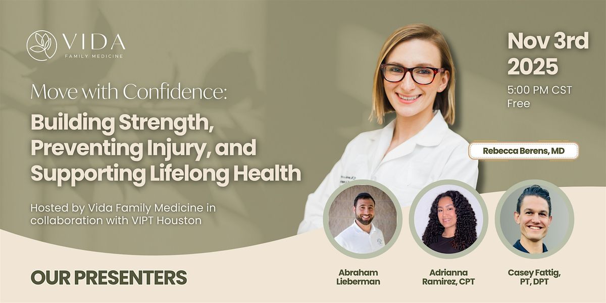 Move w/ Confidence: Building Strength, Preventing Injury & Supporting Healt, 3 November | Event in Sugar Land