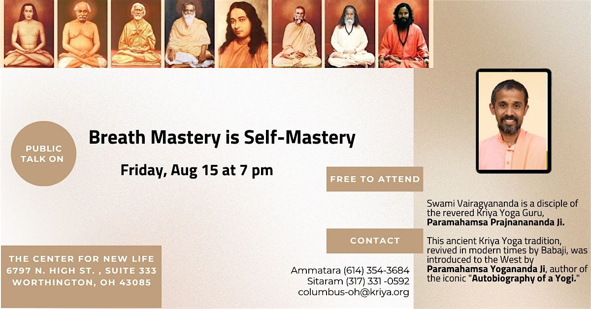 Breath Mastery is Self-Mastery, 15 August | Event in Worthington | AllEvents