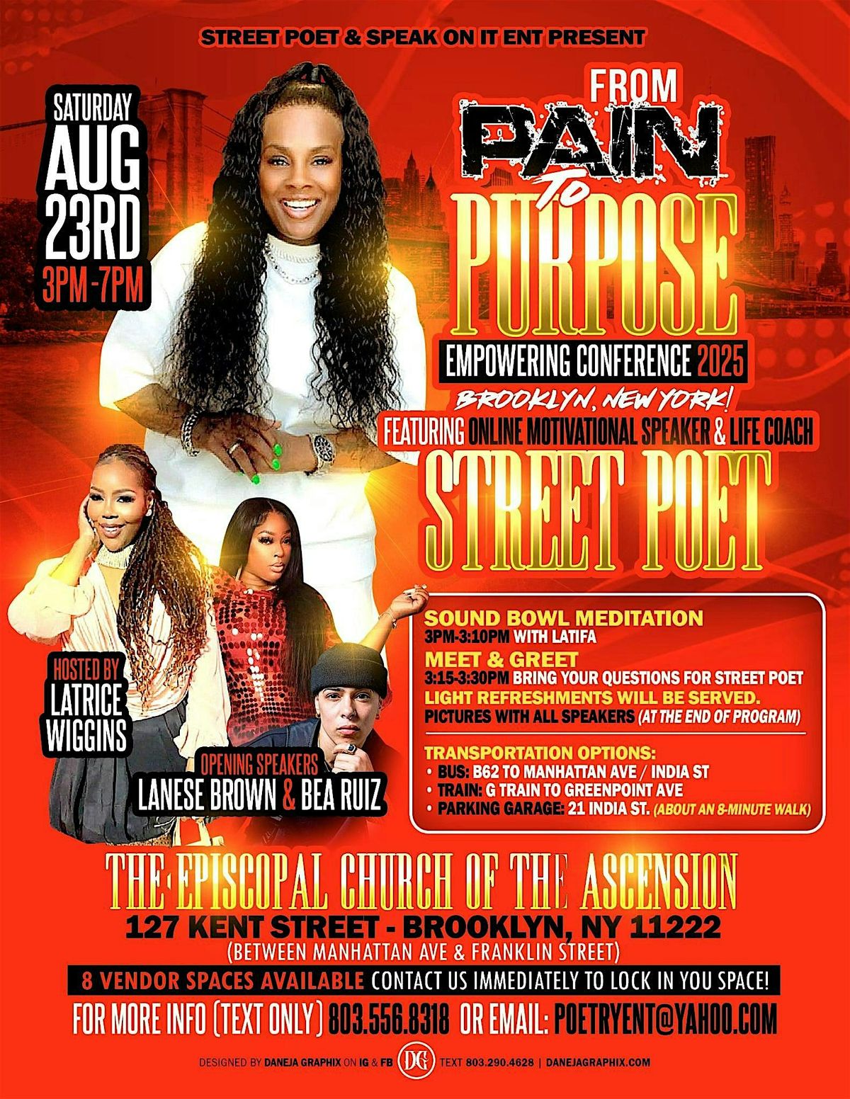 From Pain To Purpose, 23 August | Event in Brooklyn | AllEvents