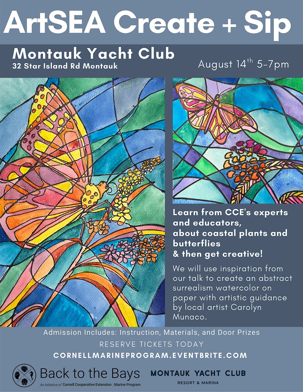 ArtSea Create & Sip, Coastal Plants and Monarch Butterflies, 14 August | Event in Montauk | AllEvents