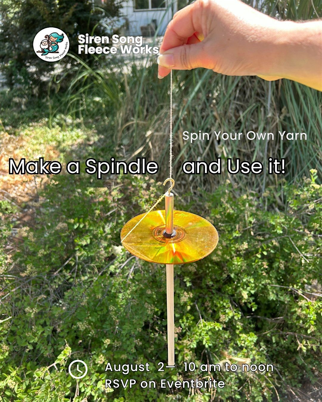 Spin Your Own Yarn! Make a drop spindle and learn how to use it, 2 August | Event in Grass Valley | AllEvents