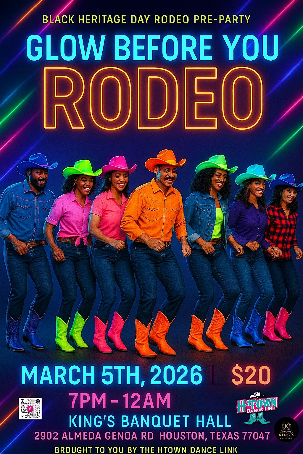HTX BLACK HERITAGE DAY PRE-PARTY: GLOW BEFORE YOU RODEO, 5 March | Event in Houston | AllEvents