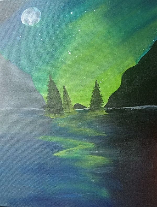 Sip & Create: The Emerald Aurora Painting Night, 23 August | Event in Rocklin | AllEvents